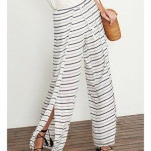 Faithfull the Brand Montero Side Slit Open Pants Stripe Flowy Beach N12